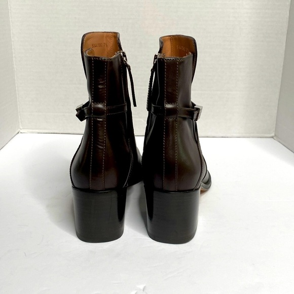 Hugo by Hugo Boss Women Silver Hardware Leather dressy Boots Size 7 - Picture 3 of 6